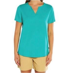 Eddie Bauer Classic T-Shirt Women’s Short Sleeve V-Neck Soft Tee Size Small